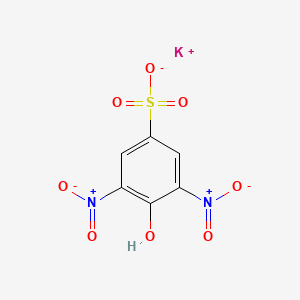 molecular formula C6H4KN2O8S B1620658 Potassium 4-hydroxy-3,5-dinitrobenzenesulphonate CAS No. 74525-39-6