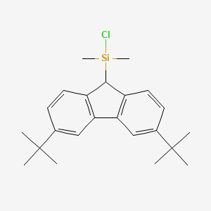 molecular formula C23H31ClSi B1620665 chloro-(3,6-ditert-butyl-9H-fluoren-9-yl)-dimethylsilane CAS No. 329722-47-6