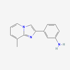 molecular formula C14H13N3 B1620668 3-(8-methylimidazo[1,2-a]pyridin-2-yl)aniline CAS No. 878437-60-6