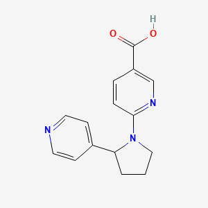 6-[2-(Pyridin-4-yl)pyrrolidin-1-yl]pyridine-3-carboxylic acid