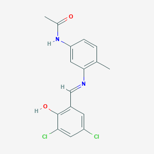 molecular formula C16H14Cl2N2O2 B1620676 N1-(3-[(3,5-Dichloro-2-hydroxybenzylidene)amino]-4-methylphenyl)acetamide CAS No. 216502-34-0