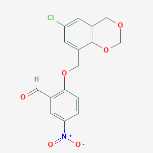 molecular formula C16H12ClNO6 B1620677 2-[(6-chloro-4H-1,3-benzodioxin-8-yl)methoxy]-5-nitrobenzaldehyde CAS No. 219539-02-3
