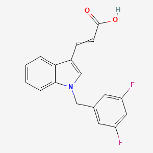 3-[1-[(3,5-difluorophenyl)methyl]indol-3-yl]prop-2-enoic Acid