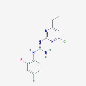 molecular formula C14H14ClF2N5 B1620698 N-(4-chloro-6-propylpyrimidin-2-yl)-N'-(2,4-difluorophenyl)guanidine CAS No. 680214-82-8
