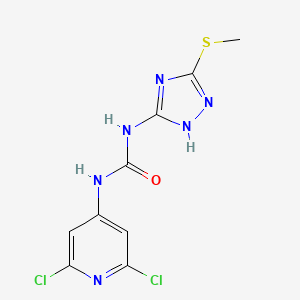 1-(2,6-dichloropyridin-4-yl)-3-(3-methylsulfanyl-1H-1,2,4-triazol-5-yl)urea