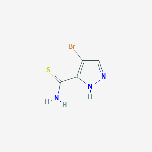 molecular formula C4H4BrN3S B1620703 4-bromo-1H-pyrazole-3-carbothioamide CAS No. 289504-61-6