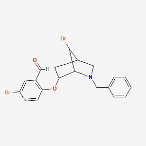 2-[(2-Benzyl-7-bromo-2-azabicyclo[2.2.1]hept-6-yl)oxy]-5-bromobenzaldehyde