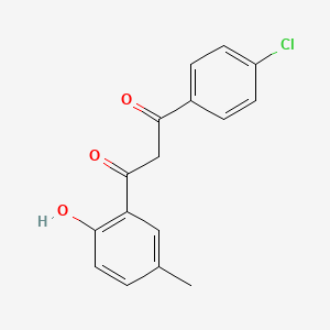 molecular formula C16H13ClO3 B1620706 1-(4-Chlorophenyl)-3-(2-hydroxy-5-methylphenyl)propane-1,3-dione CAS No. 60402-29-1