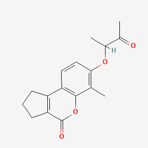 molecular formula C17H18O4 B1620708 6-甲基-7-(1-甲基-2-氧代丙氧基)-2,3-二氢环戊[c]色烯-4(1H)-酮 CAS No. 314743-74-3