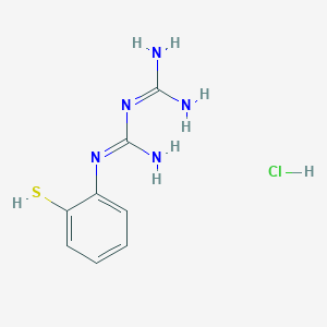 {[Imino(2-mercaptoanilino)methyl]amino}methanimidamide hydrochloride