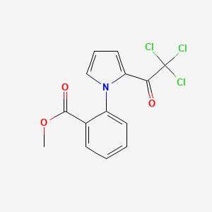 molecular formula C14H10Cl3NO3 B1620714 Methyl 2-[2-(2,2,2-trichloroacetyl)pyrrol-1-yl]benzoate CAS No. 259243-93-1
