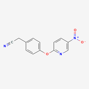 molecular formula C13H9N3O3 B1620717 2-{4-[(5-Nitro-2-pyridyl)oxy]phenyl}acetonitrile CAS No. 219928-36-6