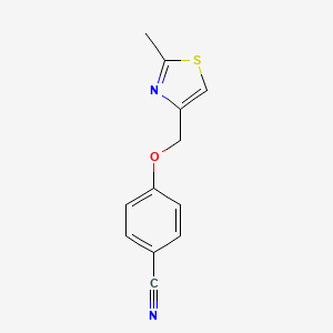 molecular formula C12H10N2OS B1620718 4-[(2-Methyl-1,3-thiazol-4-yl)methoxy]benzonitrile CAS No. 671754-28-2