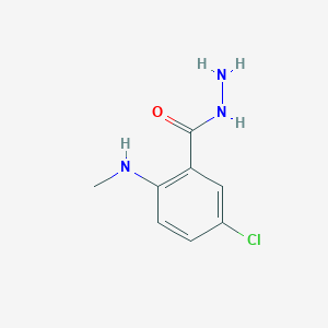 molecular formula C8H10ClN3O B1620719 5-Chloro-2-(methylamino)benzene-1-carbohydrazide CAS No. 59908-49-5