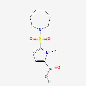 molecular formula C12H18N2O4S B1620722 5-(1-azepanylsulfonyl)-1-methyl-1H-pyrrole-2-carboxylic acid CAS No. 685088-97-5