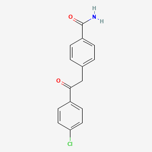 molecular formula C15H12ClNO2 B1620724 4-[2-(4-Chlorophenyl)-2-oxoethyl]benzamide CAS No. 465514-76-5