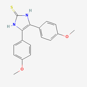 molecular formula C17H16N2O2S B1620735 4,5-Bis-(4-methoxy-phenyl)-1,3-dihydro-imidazole-2-thione CAS No. 39908-69-5