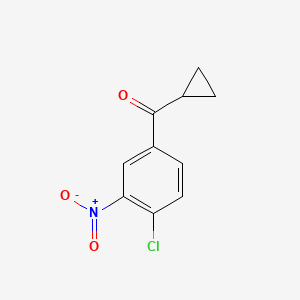 molecular formula C10H8ClNO3 B1620737 4-Chloro-3-nitrophenyl cyclopropyl ketone CAS No. 31545-26-3