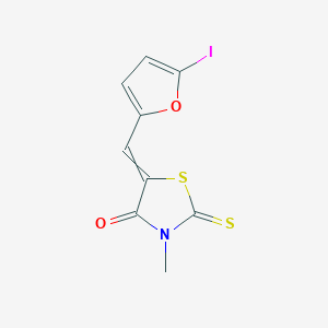 (5Z)-5-[(5-iodo-2-furyl)methylene]-3-methyl-2-thioxo-1,3-thiazolidin-4-one