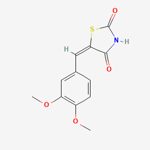molecular formula C12H11NO4S B1620748 (5E)-5-(3,4-二甲氧基苄亚基lidene)-1,3-噻唑烷-2,4-二酮 CAS No. 6325-95-7