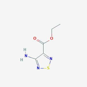 molecular formula C5H7N3O2S B1620749 Ethyl 4-amino-1,2,5-thiadiazole-3-carboxylate CAS No. 499999-36-9