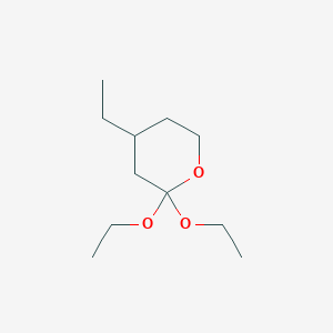 molecular formula C11H22O3 B162075 2,2-Diethoxy-4-ethyloxane CAS No. 139054-17-4