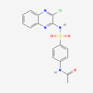 molecular formula C16H13ClN4O3S B1620766 N-{4-[(3-chloroquinoxalin-2-yl)sulfamoyl]phenyl}acetamide CAS No. 4029-42-9