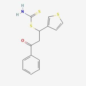 3-Oxo-3-phenyl-1-(3-thienyl)propyl aminomethanedithioate
