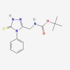 tert-Butyl N-[(5-mercapto-4-phenyl-4H-1,2,4-triazol-3-yl)methyl]carbamate