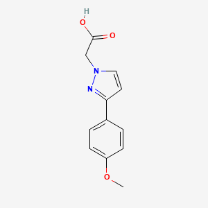 molecular formula C12H12N2O3 B1620782 2-(3-(4-Methoxyphenyl)-1H-pyrazol-1-yl)acetic acid CAS No. 959584-25-9