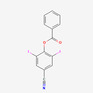 molecular formula C14H7I2NO2 B1620804 (4-Cyano-2,6-diiodophenyl) benzoate CAS No. 3861-43-6