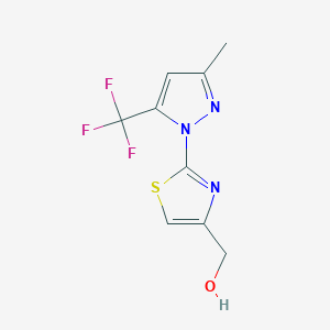 molecular formula C9H8F3N3OS B1620806 {2-[3-methyl-5-(trifluoromethyl)-1H-pyrazol-1-yl]-1,3-thiazol-4-yl}methanol CAS No. 959582-07-1