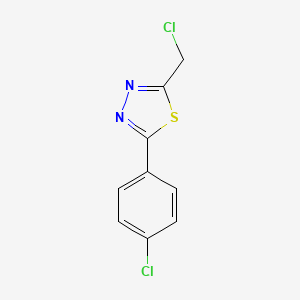 molecular formula C9H6Cl2N2S B1620810 2-Chloromethyl-5-(4-chlorophenyl)-1,3,4-thiadiazole CAS No. 851983-40-9