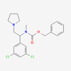 molecular formula C21H24Cl2N2O2 B1620812 benzyl N-[1-(3,5-dichlorophenyl)-2-pyrrolidin-1-ylethyl]-N-methylcarbamate CAS No. 886362-13-6