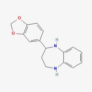 molecular formula C16H16N2O2 B1620816 2-Benzo[1,3]dioxol-5-yl-2,3,4,5-tetrahydro-1H-benzo[b][1,4]diazepine CAS No. 904815-53-8