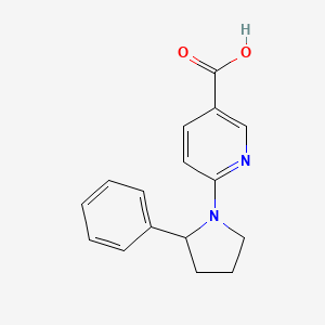 molecular formula C16H16N2O2 B1620817 6-(2-phenylpyrrolidin-1-yl)pyridine-3-carboxylic Acid CAS No. 904816-72-4