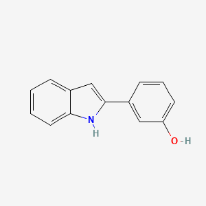 molecular formula C14H11NO B1620819 3-(1H-indol-2-yl)phenol CAS No. 40756-70-5