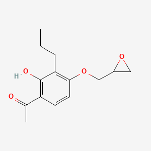 B1620826 1-[2-Hydroxy-4-(oxiran-2-ylmethoxy)-3-propylphenyl]ethan-1-one CAS No. 57161-85-0