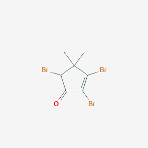 molecular formula C7H7Br3O B1620829 2,3,5-Tribromo-4,4-dimethylcyclopent-2-en-1-one CAS No. 23078-55-9