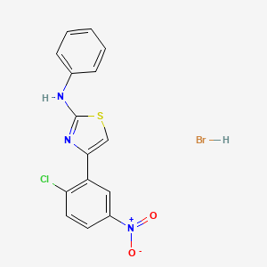 4-(2-chloro-5-nitrophenyl)-N-phenyl-1,3-thiazol-2-amine hydrobromide