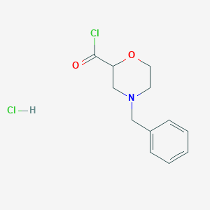 molecular formula C12H15Cl2NO2 B162084 4-苄基吗啉-2-酰氯盐酸盐 CAS No. 135072-14-9