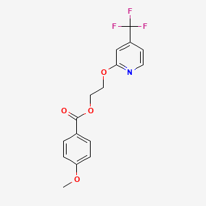 2-{[4-(Trifluoromethyl)-2-pyridyl]oxy}ethyl 4-methoxybenzoate
