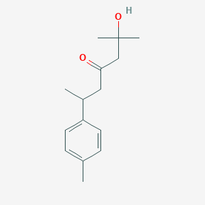 molecular formula C15H22O2 B162085 2-Hydroxy-2-methyl-6-(4-methylphenyl)heptan-4-one CAS No. 61235-23-2