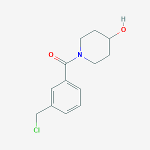 molecular formula C13H16ClNO2 B1620853 (3-Chloromethyl-phenyl)-(4-hydroxy-piperidin-1-yl)-methanone CAS No. 845266-34-4
