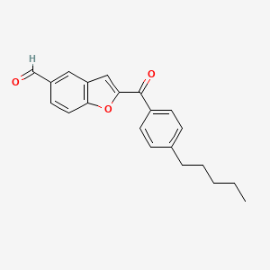 molecular formula C21H20O3 B1620855 2-(4-Pentylbenzoyl)-1-benzofuran-5-carbaldehyde CAS No. 300665-10-5
