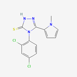 molecular formula C13H10Cl2N4S B1620861 4-(2,4-dichlorophenyl)-5-(1-methyl-1H-pyrrol-2-yl)-4H-1,2,4-triazole-3-thiol CAS No. 668471-48-5