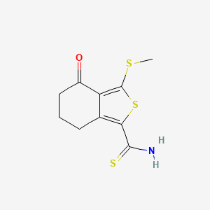 molecular formula C10H11NOS3 B1620864 3-(Methylthio)-4-oxo-4,5,6,7-tetrahydro-2-benzothiophene-1-carbothioamide CAS No. 499771-14-1