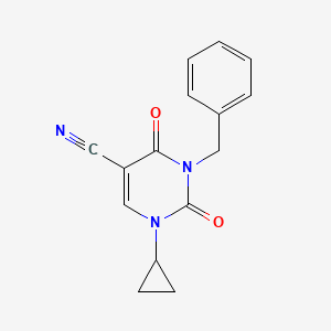 molecular formula C15H13N3O2 B1620867 3-Benzyl-1-cyclopropyl-2,4-dioxo-1,2,3,4-tetrahydropyrimidine-5-carbonitrile CAS No. 519056-48-5