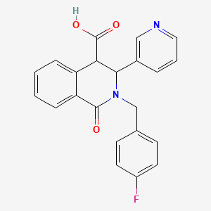 molecular formula C22H17FN2O3 B1620869 2-(4-Fluorobenzyl)-1-oxo-3-pyridin-3-yl-1,2,3,4-tetrahydroisoquinoline-4-carboxylic acid CAS No. 281206-13-1