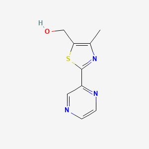 molecular formula C9H9N3OS B1620870 [4-Methyl-2-(2-pyrazinyl)-1,3-thiazol-5-yl]methanol CAS No. 352018-94-1